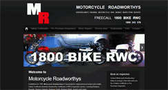 Desktop Screenshot of motorcycleroadworthys.com.au