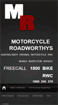Mobile Screenshot of motorcycleroadworthys.com.au