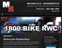 Tablet Screenshot of motorcycleroadworthys.com.au